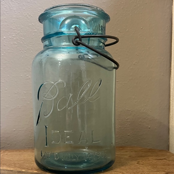 Ball Other - Vintage Ball Ideal Blue Glass Jar